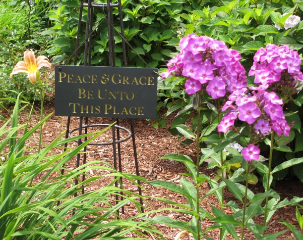 Fitting tribute to where Grace used to rest in the garden.